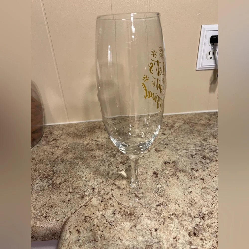 Brand New-LETS GET FIZZICAL Premium Giant Champagne Glass